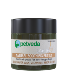 Petveda Give Paw Natural Soothing Butter for Paws, Nose & Elbows- for Dogs and Cats