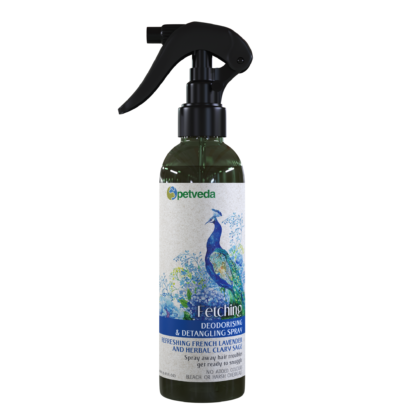 Petveda Fetching Refreshing French Lavender Deodorizing & Detangling Spray-for Cats and Dogs